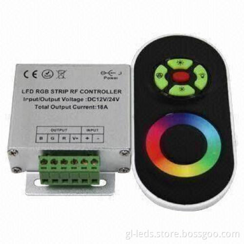 RF Wireless Touch LED Controller with 12 to 24V DC Input and 6A x 3CH Maximum Output